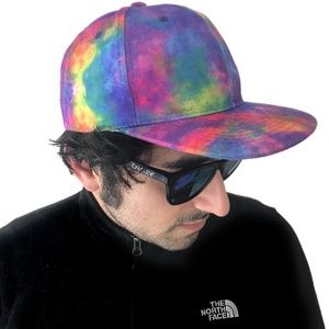 Tie Dye Snapback Cap Retro Wave